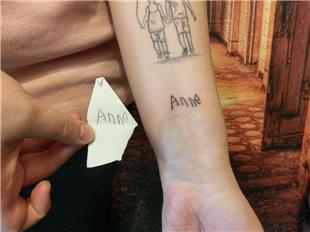 ocuunun ilk el yazs ile Anne Dvmesi / Mother Tattoos