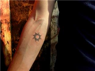 Sembolik Minimal Gne Dvmesi / Sun Symbol Tattoo