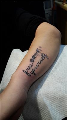 yazi-ve-tuy-dovmesi---free-yourself-and-feather-tattoo