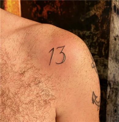 13-sayisi-dovme---number-13-tattoo