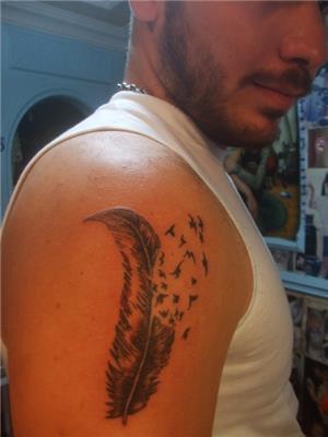 tuy-ve-ucan-kuslar-dovmesi---feather-and-birds-tattoo
