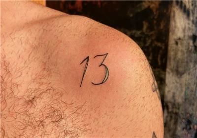 13-sayisi-dovme---number-13-tattoo