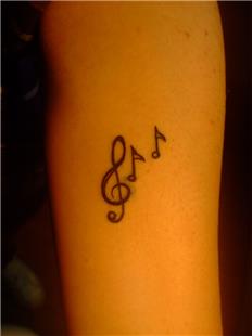 Sol Anahtar ve Notalar Dvmesi / G Key and Notes Tattoo