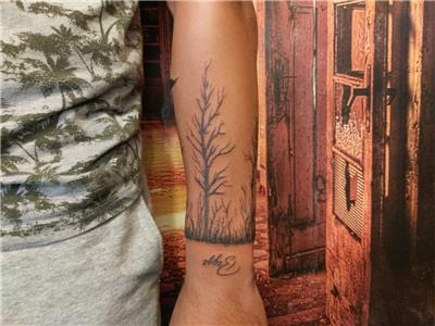 kol-uzerine-agaclar-orman-ve-kartal-dovmesi---forest-birds-trees-eagles-arm-tattoo