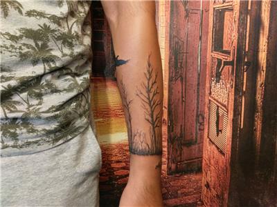 kol-uzerine-agaclar-orman-ve-kartal-dovmesi---forest-birds-trees-eagles-arm-tattoo