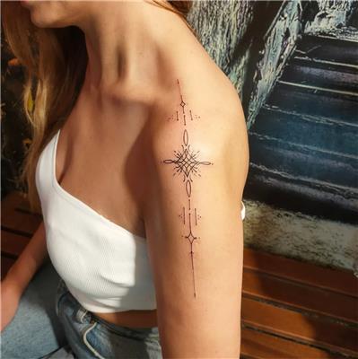 omuza-cizgisel-sembol-dovmesi---line-symbol-girl-tattoo