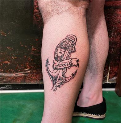 bacaga-capa-ve-aile-dovmesi---anchor-and-family-tattoo-on-leg