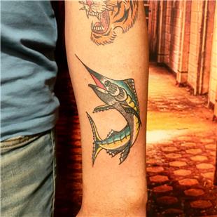 Marlin Klbal Dvmesi / Swordfish Marlin Tattoo Traditional Old School