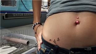 Kular Dvmesi ve Gbek Piercing / Bird Tattoos and Navel Piercing