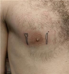 Gs Ucuna atal Bak Dvmesi / Nipple Fork and Knife Tattoo