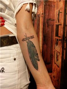 Batuhan sim Dvmesi Ty Dvmesi ile Kapatma / Name Tattoo Cover Up with Feather