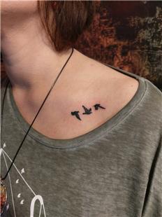 Omuza Uçan Kuşlar Dövmesi / Flying Birds Tattoo on Shoulder