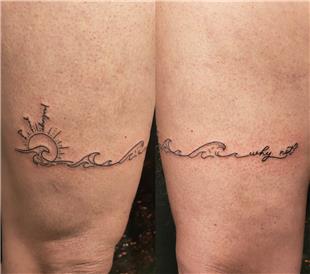 Bacaa Dalgalar Gne ve Yaz Dvmesi / Wave Sun Tattoo