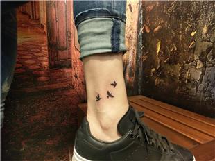 Ayak Bileine Uan Kular Dvmesi / Flying Birds Tattoo
