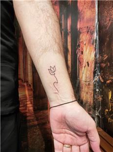 �izgisel Lale D�vmesi / Linear Tulip Tattoo