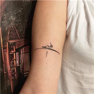 Hi Sembol Hat Yazs Mevlana Felsefe Dvmesi / Arabic Nihilism Nothing Symbol Tattoo