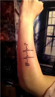 Kardiyo Kalp At ve Harf Dvmeleri / Heart Beat Tattoo