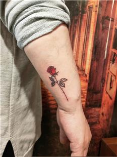 Kırmızı Gül Dövmesi / Red Rose Tattoo