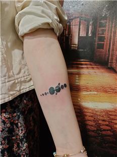 Koldaki Kesik zi zerine Gezegenler Dvmesi / Planets Scar Cover Tattoo