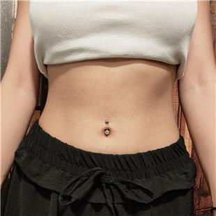 Titanyum Gbek Piercing / Titanium Navel Piercing