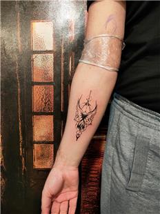 Simurg Zümrüdü Anka Kuşu Kol Dövmesi / Phoenix Arm Tattoo