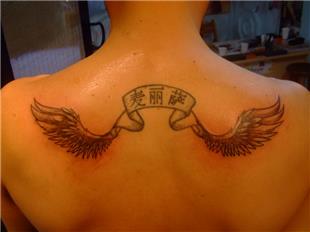 Srt Kanat Dvmeleri ve Kanji Yaz / Wing Tattoos and Kanji