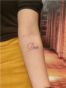 Deniz sim ve Roma Rakam Tarih Dvmesi / Name and Date Tattoo