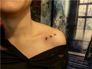 Omuza Uan Kular Dvmesi / Flying Birds Tattoo on Shoulder