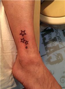 Ayak Bileine Yldzlar Dvmesi / Star Tattoos on Ankle