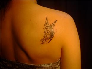 Omuza Kelebek Dövmesi / Butterfly Tattoos