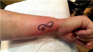 Sonsuzluk İşareti İçinde Yıldız Dövmesi / Infinity Symbol and Star Tattoo