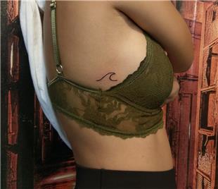 Sembolik izgisel Deniz Dalgas Dvmesi / Sea Wave Line Symbol Tattoo