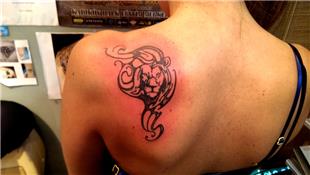 Srta Tribal Aslan Dvmesi / Tribal Lion Tattoo on Back