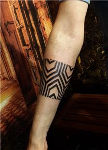 Geometrik Kol Bandı Dövmesi / Geometric Hexagon Pattern Arm Band Tattoo