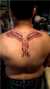 Sırta Kanatlarını Açmış Melek Dövmesi / Angel and Wings Tattoos