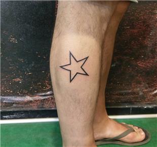 Bacağa Yıldız Dövmesi / Star Tattoo on Leg