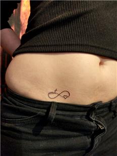 Sonsuzluk areti MT Harfleri ve Kalp Dvmesi / Infinity Symbol and Heart Tattoo