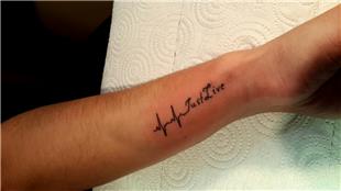 Just Live Kardiyo Kalp Ritmi Dvme / Just Live Heart Rhythm Tattoo