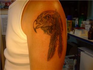 Kartal Ba ve Ty Dvmesi / Eagle Head and Feather Tattoo