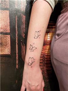 Kelebek ve Yldzlar Dvmesi / Butterfly and Stars Tattoo