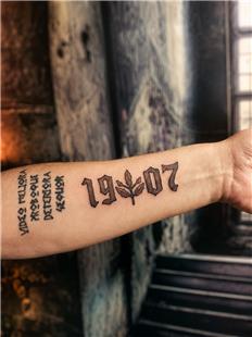 1907 Fenerbah�e Logo Me�e Palamudu Dal� D�vmesi