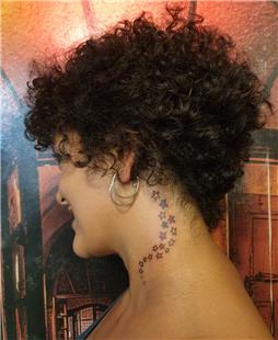 Boyuna Yldzlar Dvmesi / Star Tattoos on Neck