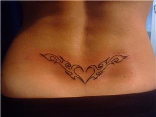 Tribal Kalp Bel Dövmesi / Tribal Waist Heart Tattoo