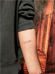 Roma Rakam ile Tarih Dvmesi / Roman Date Tattoos