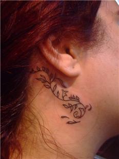 Boyun Yaprak Sarmaşık Dövmeleri / Neck Ivy Tattoos