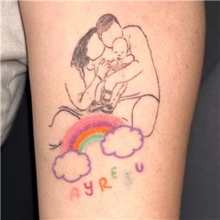 Aile izimi ve Gkkua Dvmesi / Family Portrait and Rainbow Tattoo