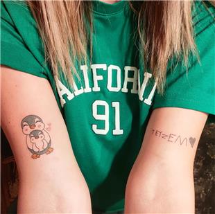 Penguen Aile Dvmesi / Penguin Family Tattoo