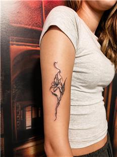 Kola �izgisel �i�ek D�vmesi / Line Flower Tattoo