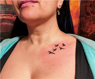 Omuza Uan Kular Dvmesi / Flying Birds Tattoo