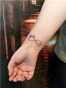 Sonsuzluk Pati ve Kalp Dvmesi / Infinity Paw and Heart Tattoo